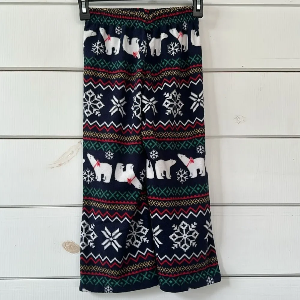 Jammies For Your Families Holly Jolly Polar Bear Henley Pajama PJ Set NEW Size 6